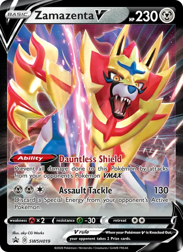 Zamazenta V — SWSH Black Star Promos card #SWSH019
