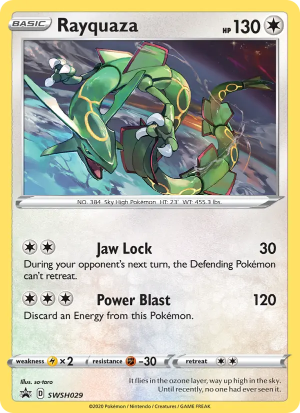 Rayquaza — SWSH Black Star Promos card #SWSH029
