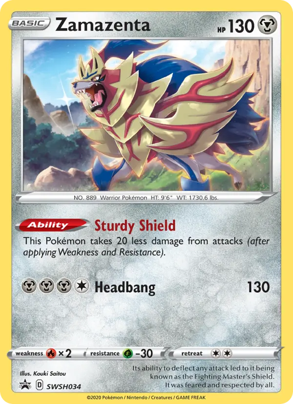 Zamazenta — SWSH Black Star Promos card #SWSH034