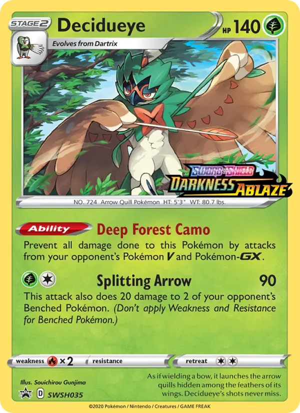 Decidueye — SWSH Black Star Promos card #SWSH035