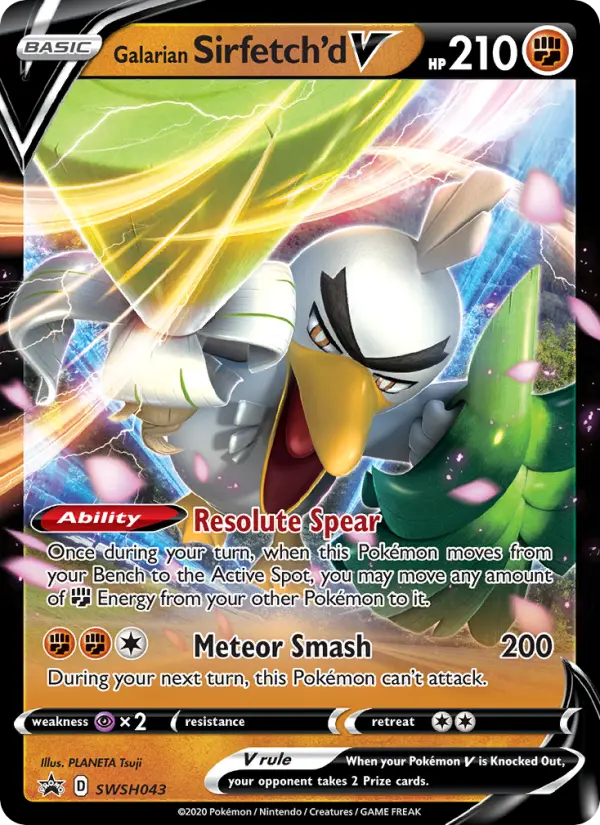 Galarian Sirfetch'd V — SWSH Black Star Promos card #SWSH043