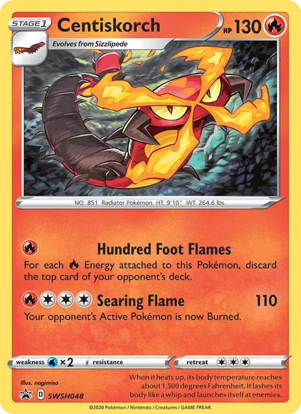 Centiskorch — SWSH Black Star Promos card #SWSH048