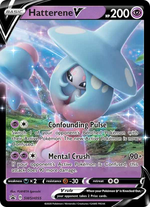 Hatterene V — SWSH Black Star Promos card #SWSH055