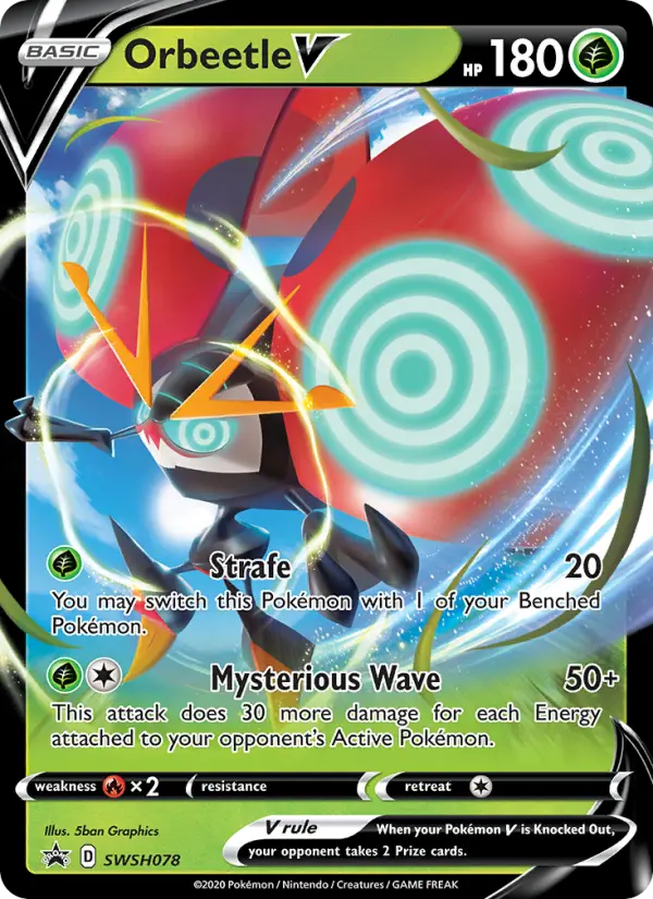 Orbeetle V — SWSH Black Star Promos card #SWSH078