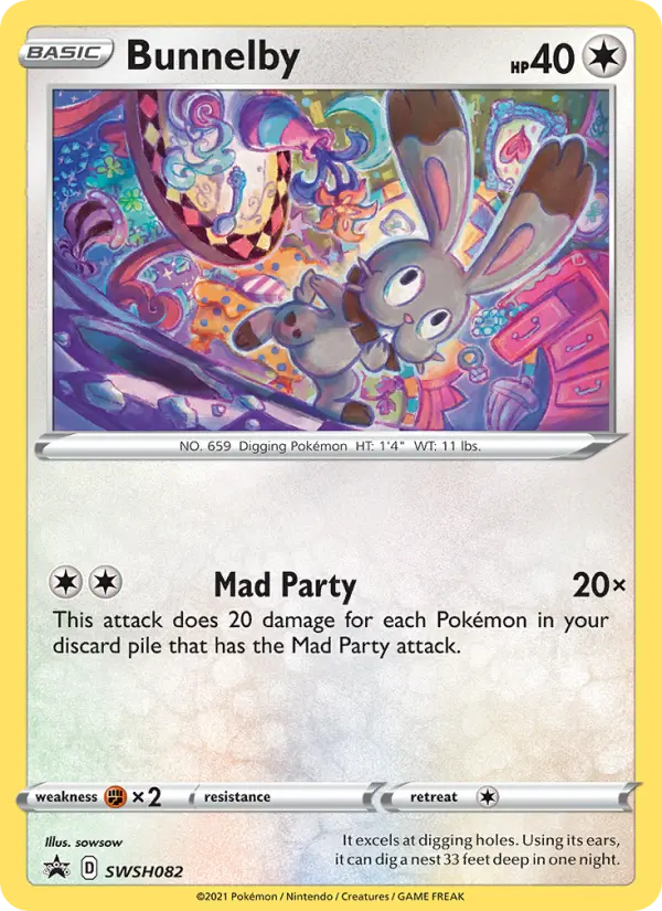 Bunnelby — SWSH Black Star Promos card #SWSH082