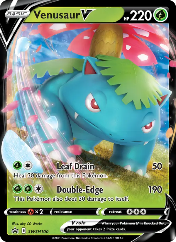 Venusaur V — SWSH Black Star Promos card #SWSH100