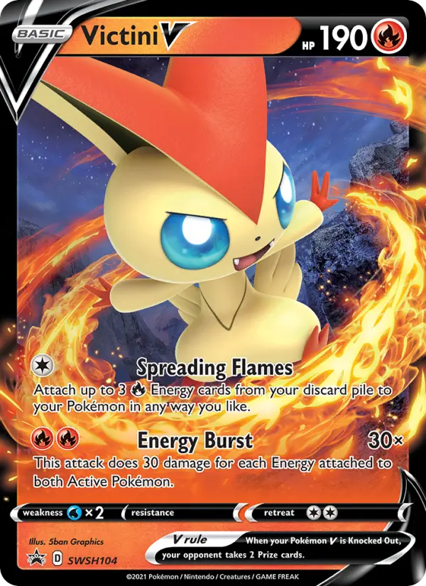Victini V — SWSH Black Star Promos card #SWSH104
