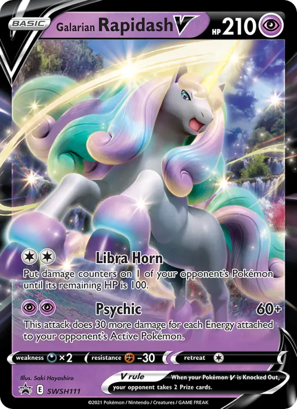 Galarian Rapidash V — SWSH Black Star Promos card #SWSH111