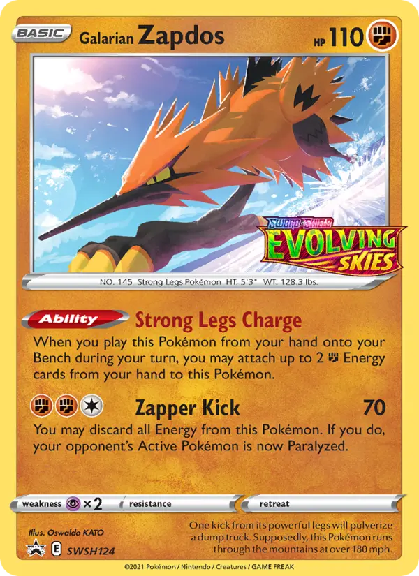 Galarian Zapdos — SWSH Black Star Promos card #SWSH124