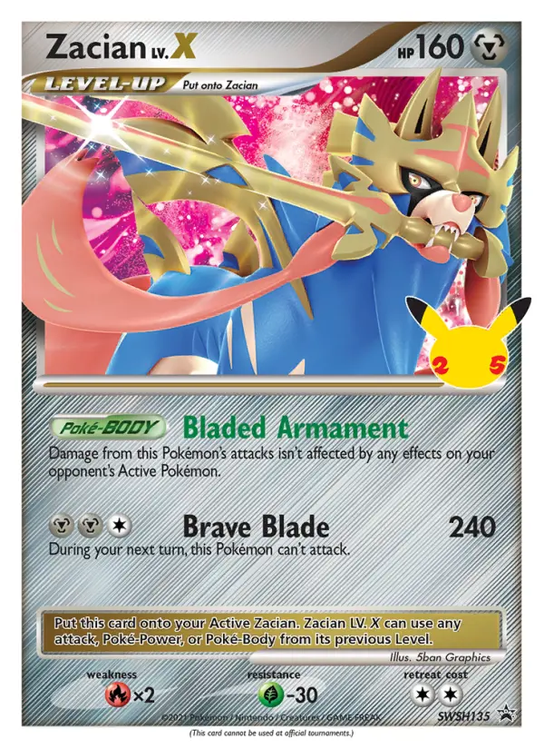 Zacian — SWSH Black Star Promos card #SWSH135