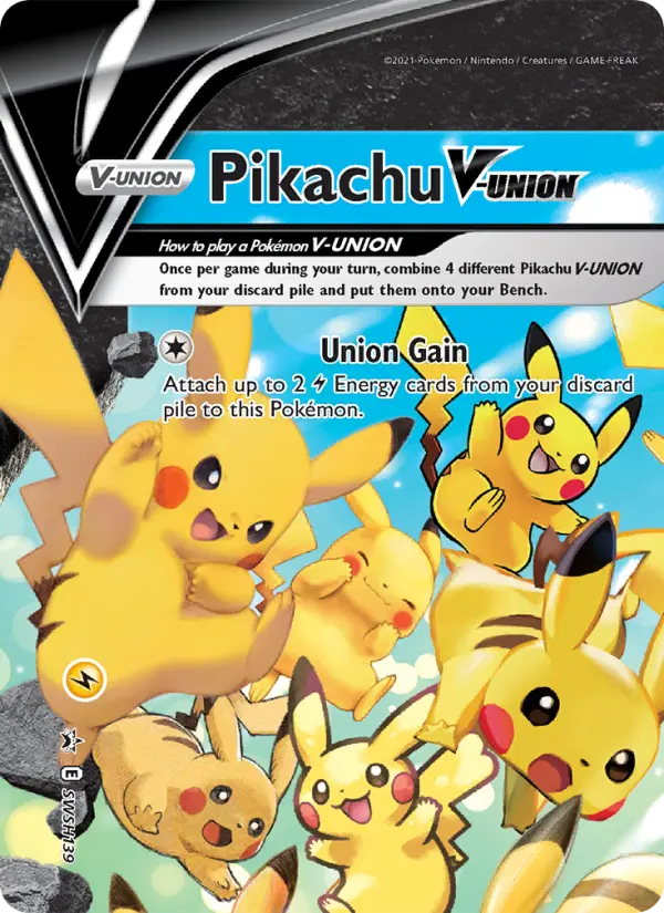 Pikachu V-UNION — SWSH Black Star Promos card #SWSH139