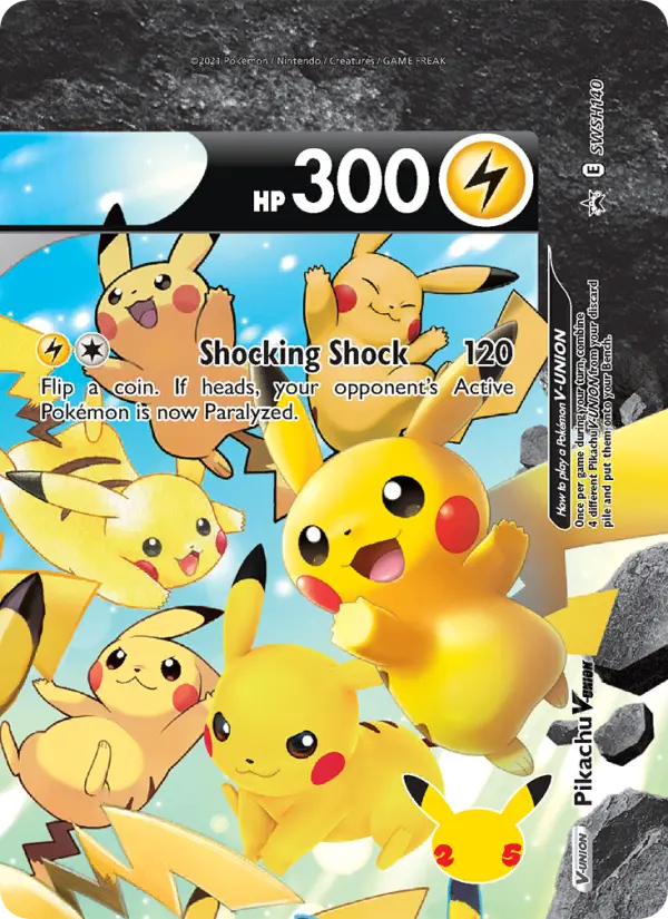 Pikachu V-UNION — SWSH Black Star Promos card #SWSH140