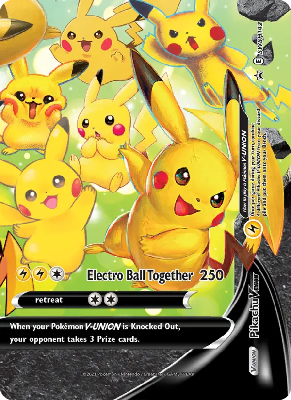 Pikachu V-UNION — SWSH Black Star Promos card #SWSH142