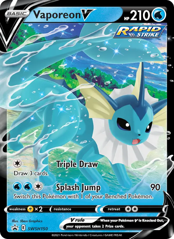 Vaporeon V — SWSH Black Star Promos card #SWSH150