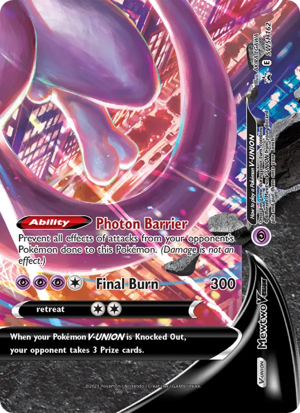 Mewtwo V-UNION — SWSH Black Star Promos card #SWSH162