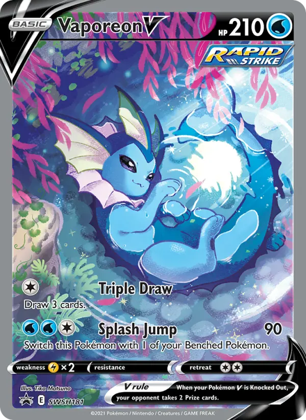Vaporeon V — SWSH Black Star Promos card #SWSH181
