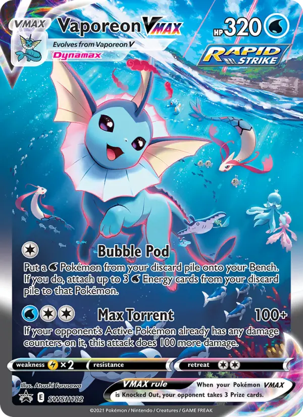Vaporeon VMAX — SWSH Black Star Promos card #SWSH182