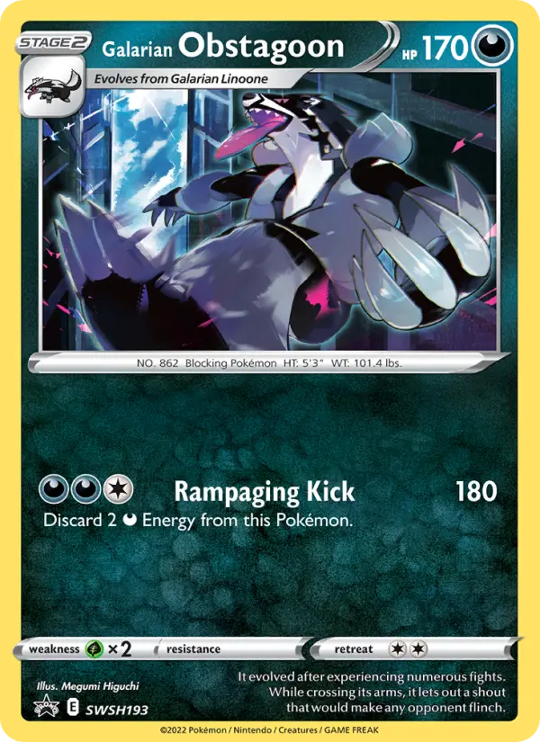 Galarian Obstagoon — SWSH Black Star Promos card #SWSH193