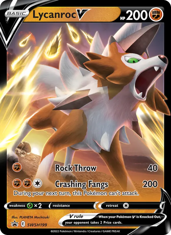 Lycanroc V — SWSH Black Star Promos card #SWSH199