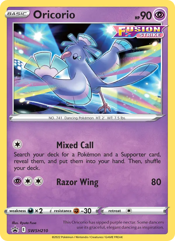 Oricorio — SWSH Black Star Promos card #SWSH210