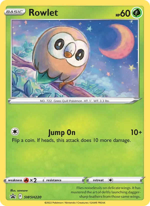 Rowlet — SWSH Black Star Promos card #SWSH220
