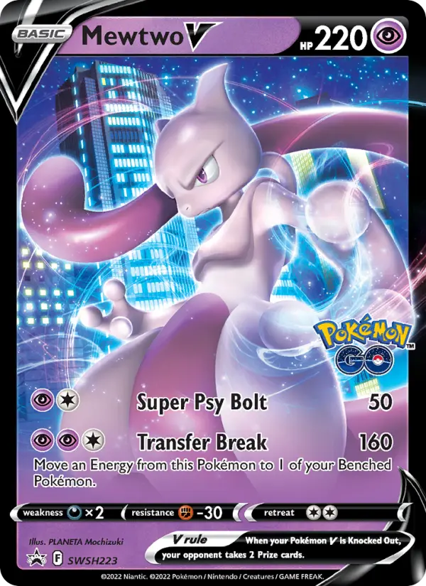 Mewtwo V — SWSH Black Star Promos card #SWSH223