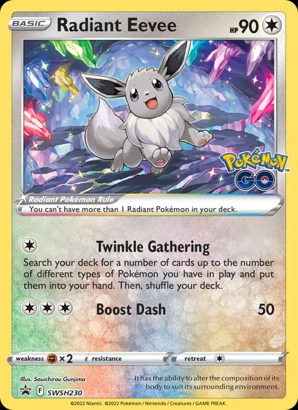 Radiant Eevee — SWSH Black Star Promos card #SWSH230