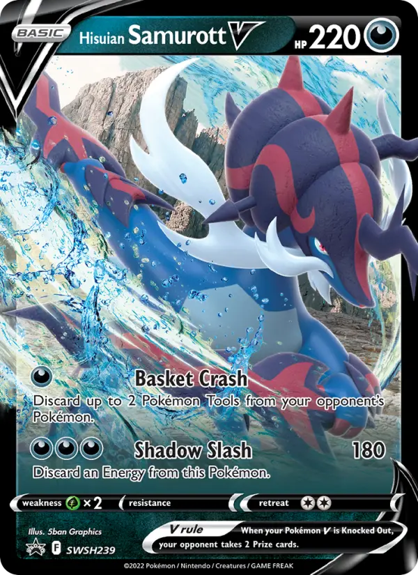 Hisuian Samurott V — SWSH Black Star Promos card #SWSH239