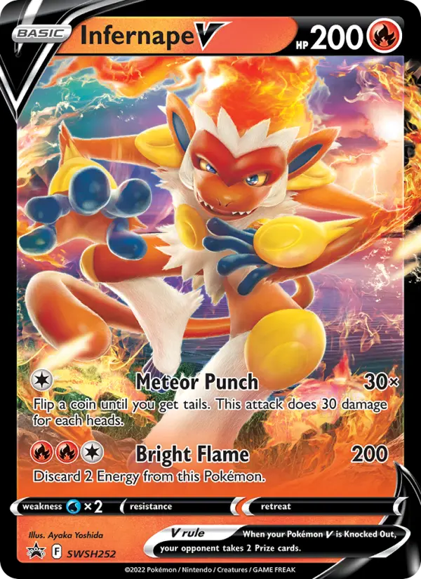 Infernape V — SWSH Black Star Promos card #SWSH252