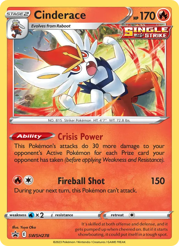 Cinderace — SWSH Black Star Promos card #SWSH278