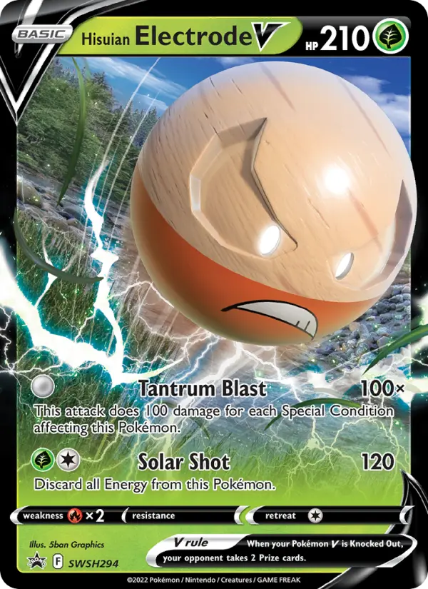 Hisuian Electrode V — SWSH Black Star Promos card #SWSH294