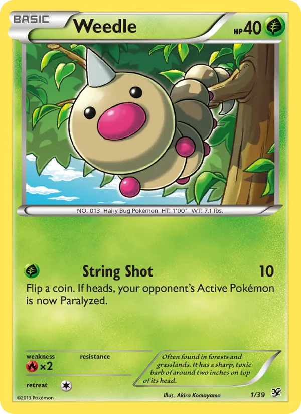 Weedle — Kalos Starter Set card #1