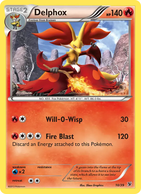 Delphox — Kalos Starter Set card #10