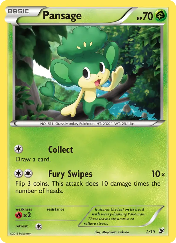 Pansage — Kalos Starter Set card #2