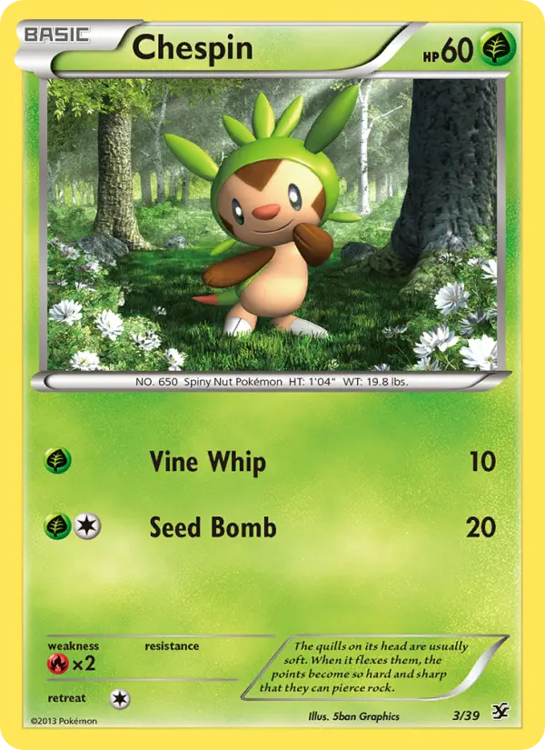 Chespin — Kalos Starter Set card #3