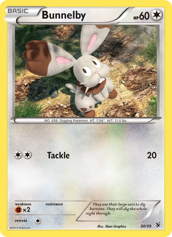 Bunnelby — Kalos Starter Set card #30