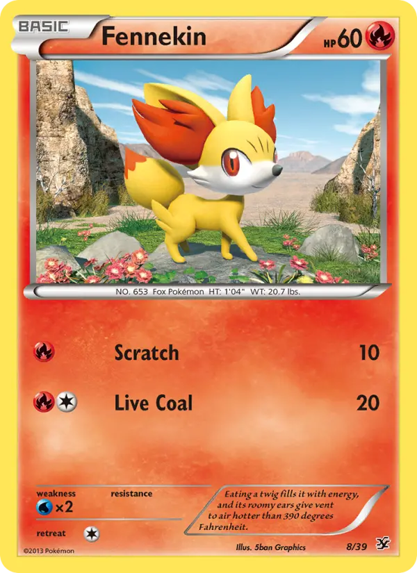 Fennekin — Kalos Starter Set card #8