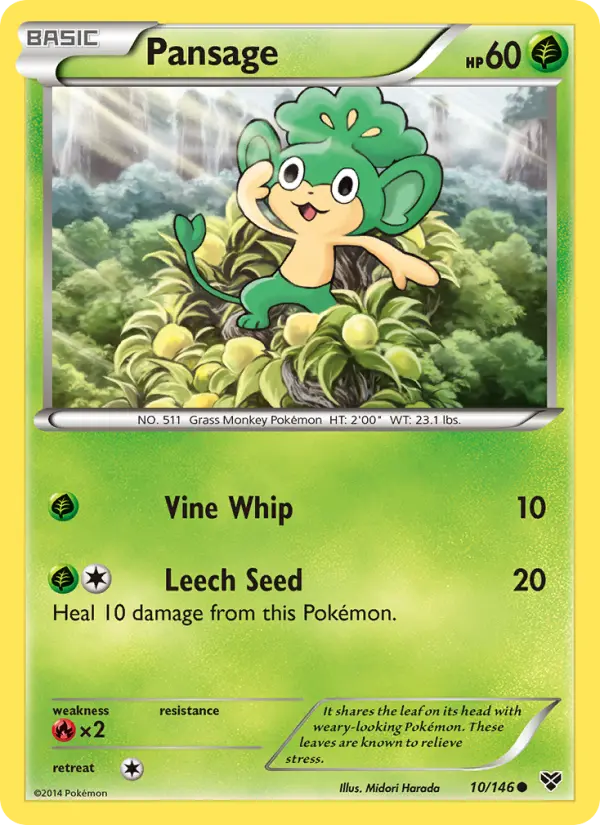Pansage — XY card #10