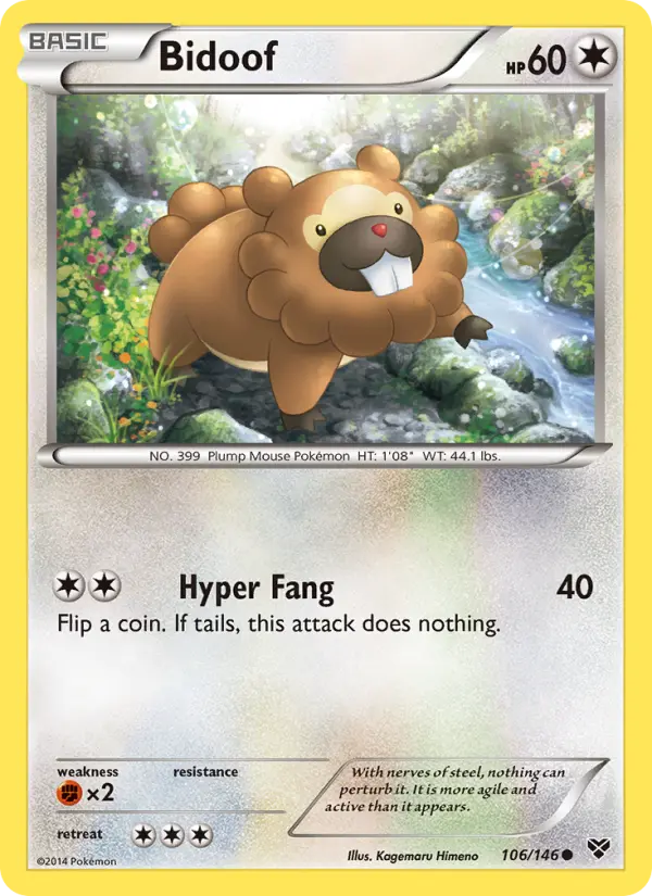 Bidoof — XY card #106
