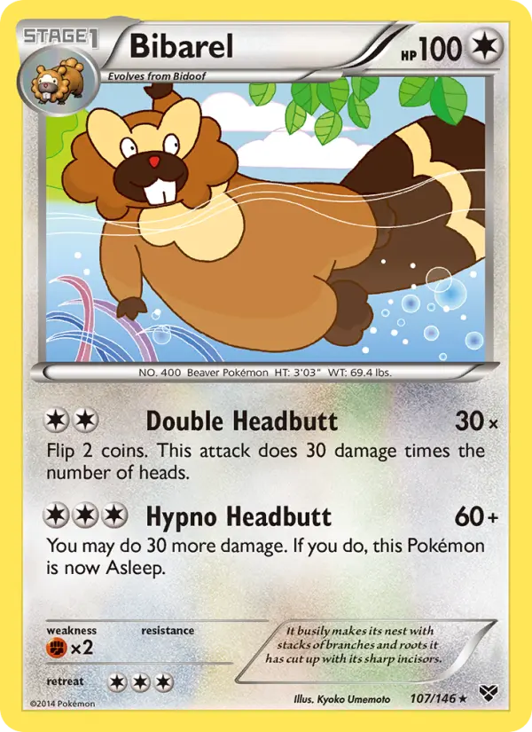 Bibarel — XY card #107