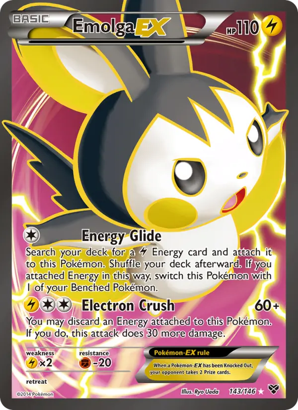 Emolga EX — XY card #143