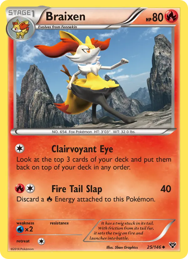 Braixen — XY card #25