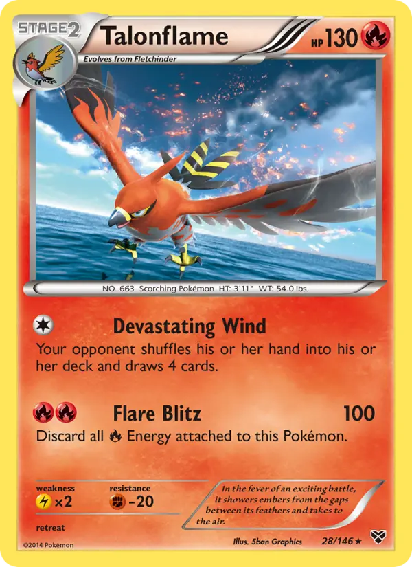 Talonflame — XY card #28