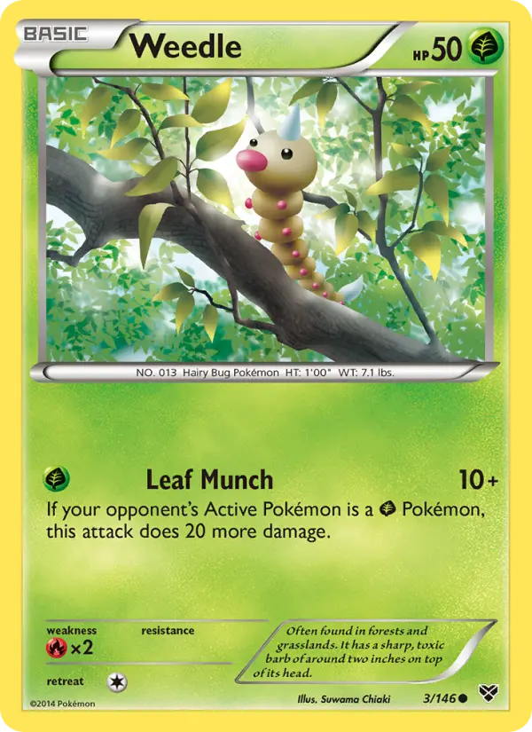 Weedle — XY card #3