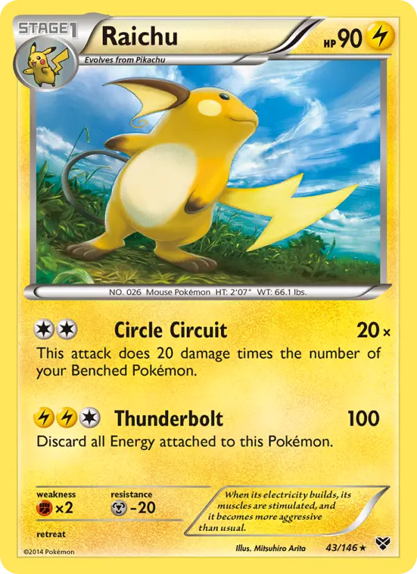 Raichu — XY card #43