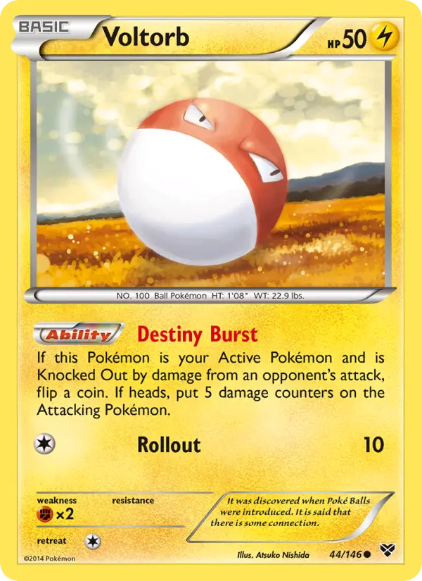 Voltorb — XY card #44