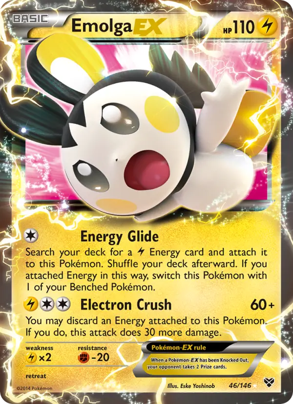 Emolga EX — XY card #46