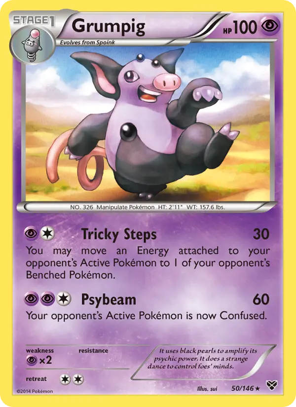 Grumpig — XY card #50