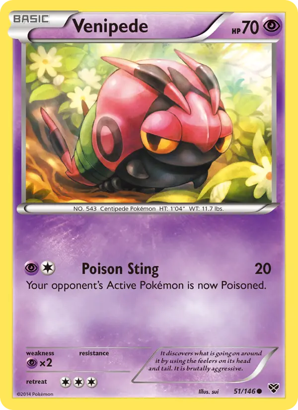 Venipede — XY card #51