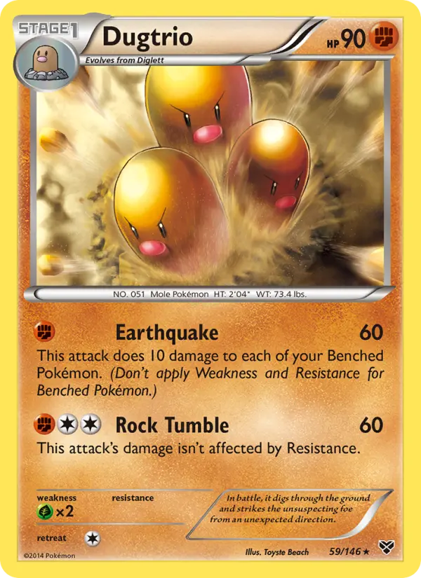Dugtrio — XY card #59